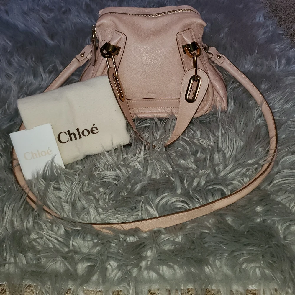 Chloe Paraty Small Pink Crossbody Bag - Picture 2 of 8